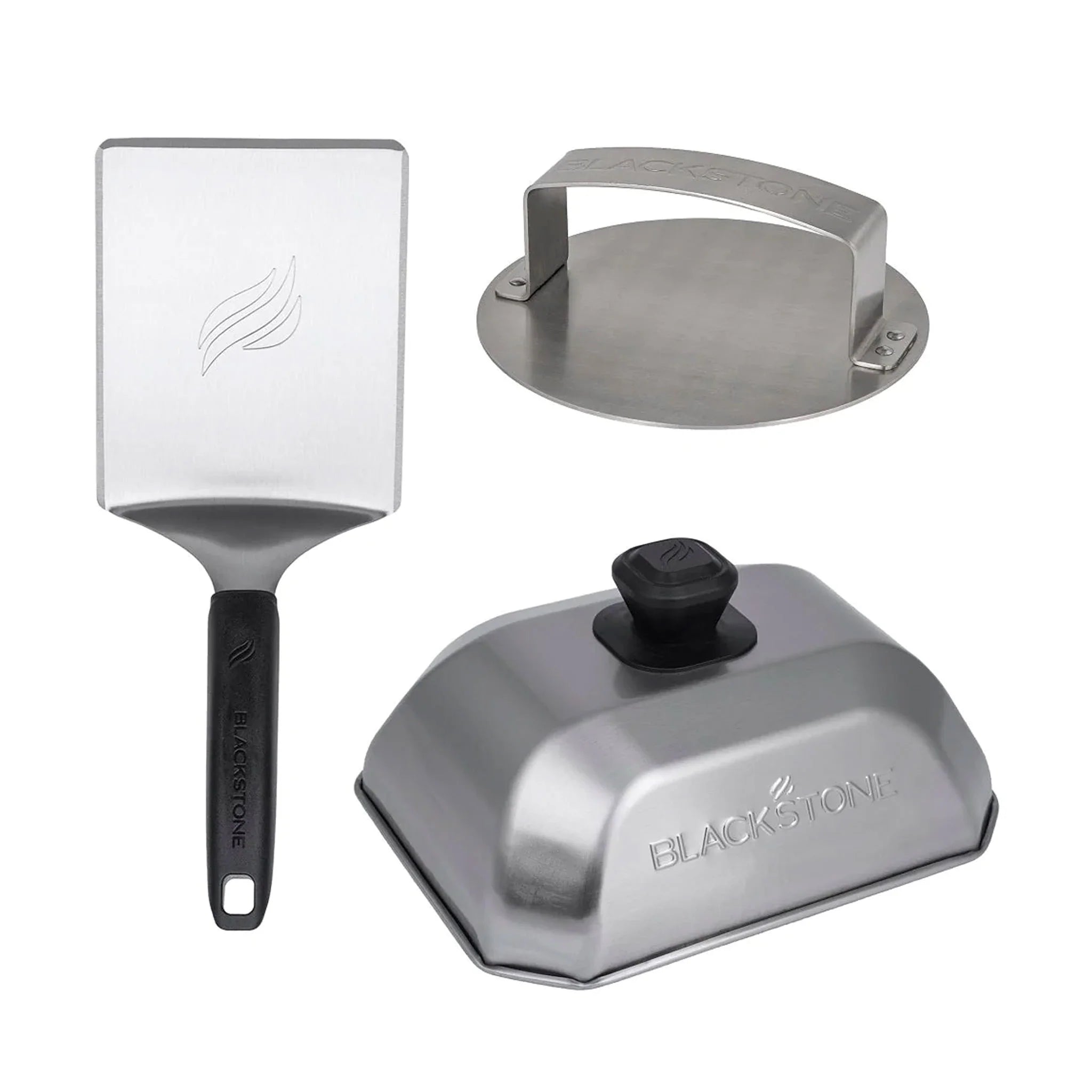 Blackstone Griddle Burger Kit 3-teilig Edelstahl mit Presse