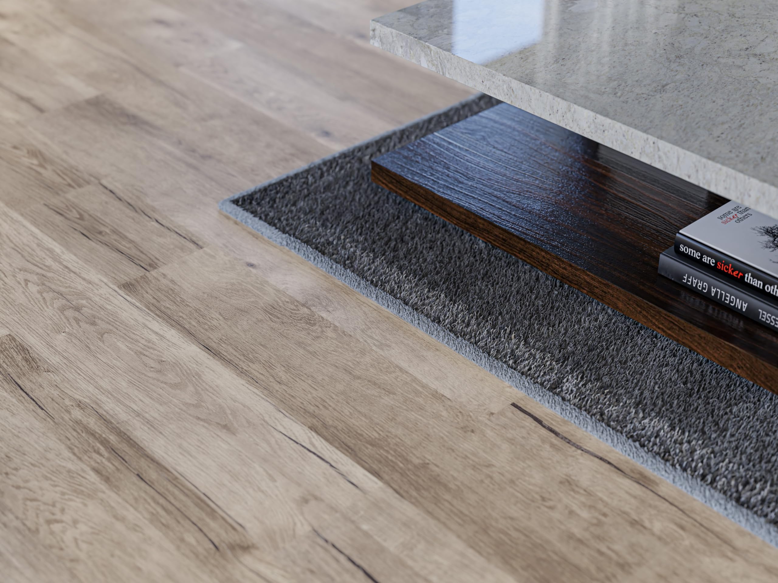 HPFloor Rigid Carpo50Plus Klick-Vinylboden Hellbraun 5,5 mm