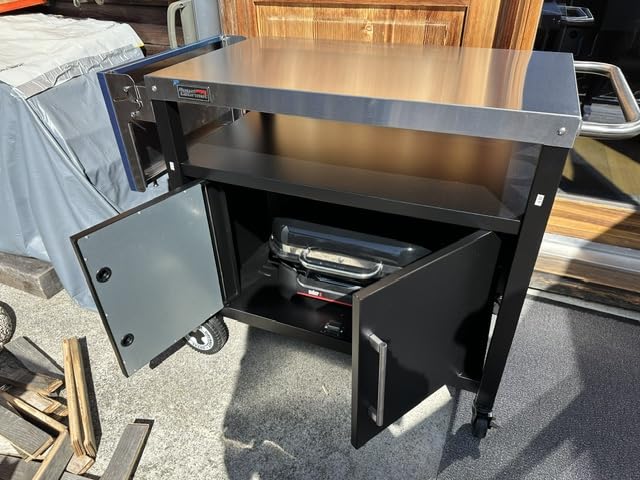 Royal Gourmet Grillwagen Servierwagen Edelstahl klappbar