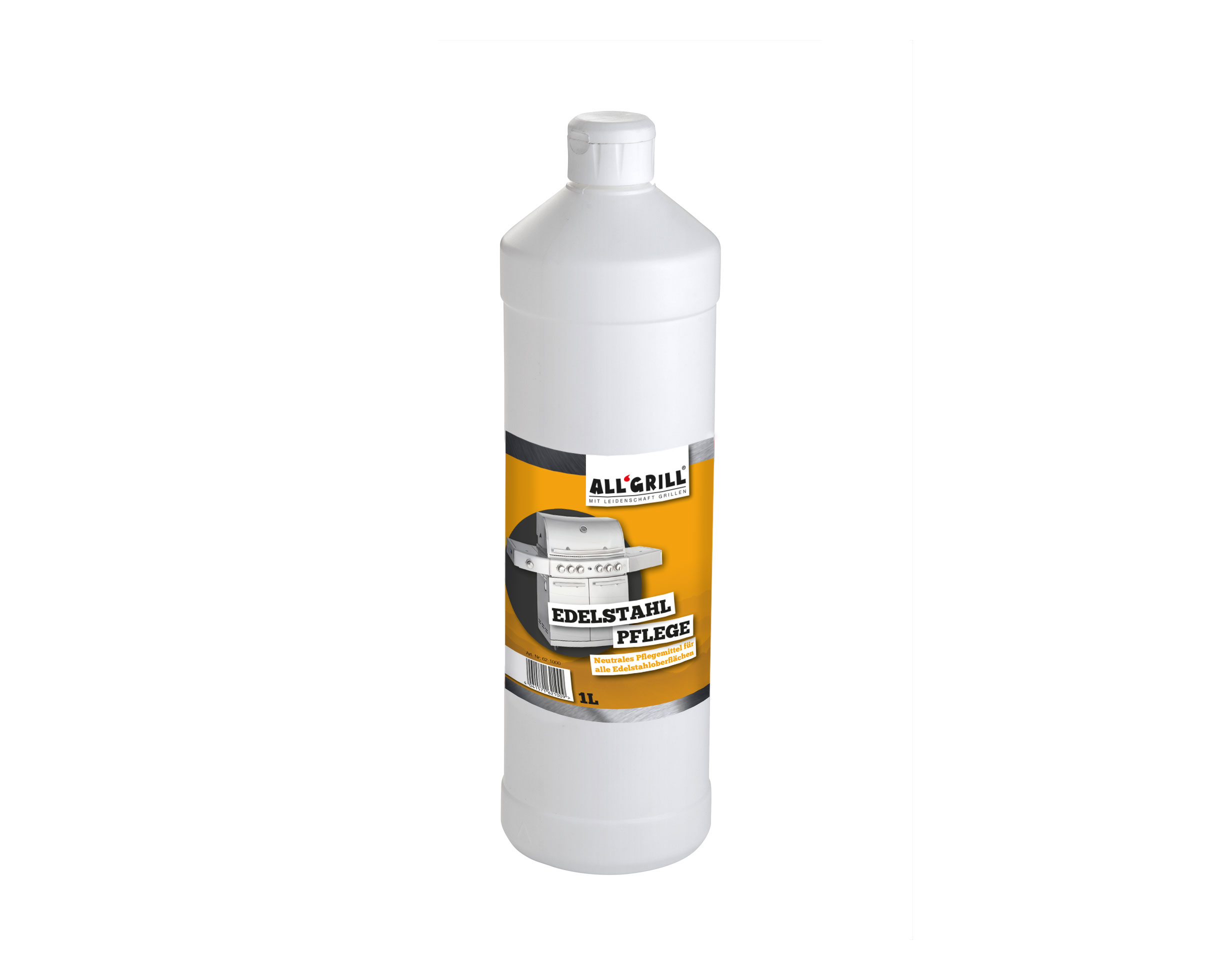 AllGrill Grillzubehör Edelstahlpflege 1000 ml PE-Flasche Black-Line