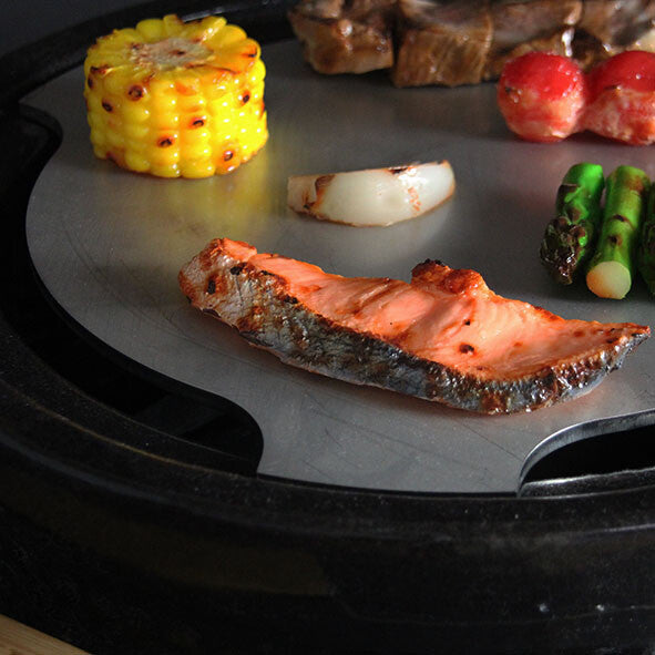 FIRE&FOOD Shichirin Grill rund Teppanyaki Set mit Platte