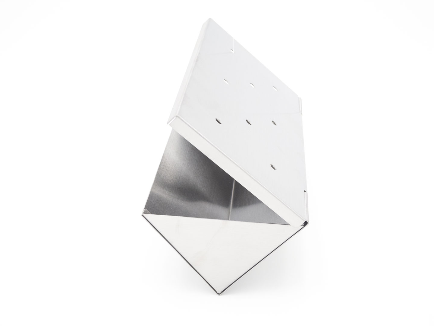 AllGrill Grillzubehör Wood-Chip Räucherbox Edelstahl 22cm