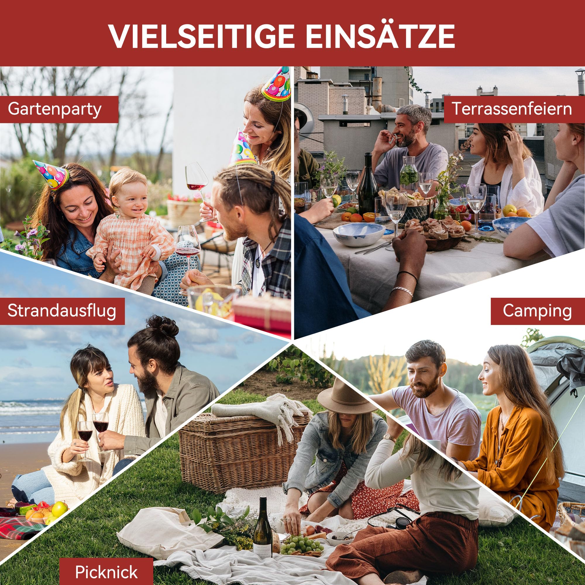 Royal Gourmet Gasgrills Tischgasgrill 3,5 kW klappbar Camping