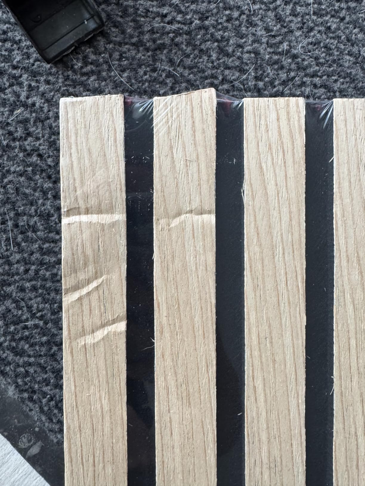 HPFloor AURA Akustikpaneel Light Oak 240x60 cm Filz Schwarz