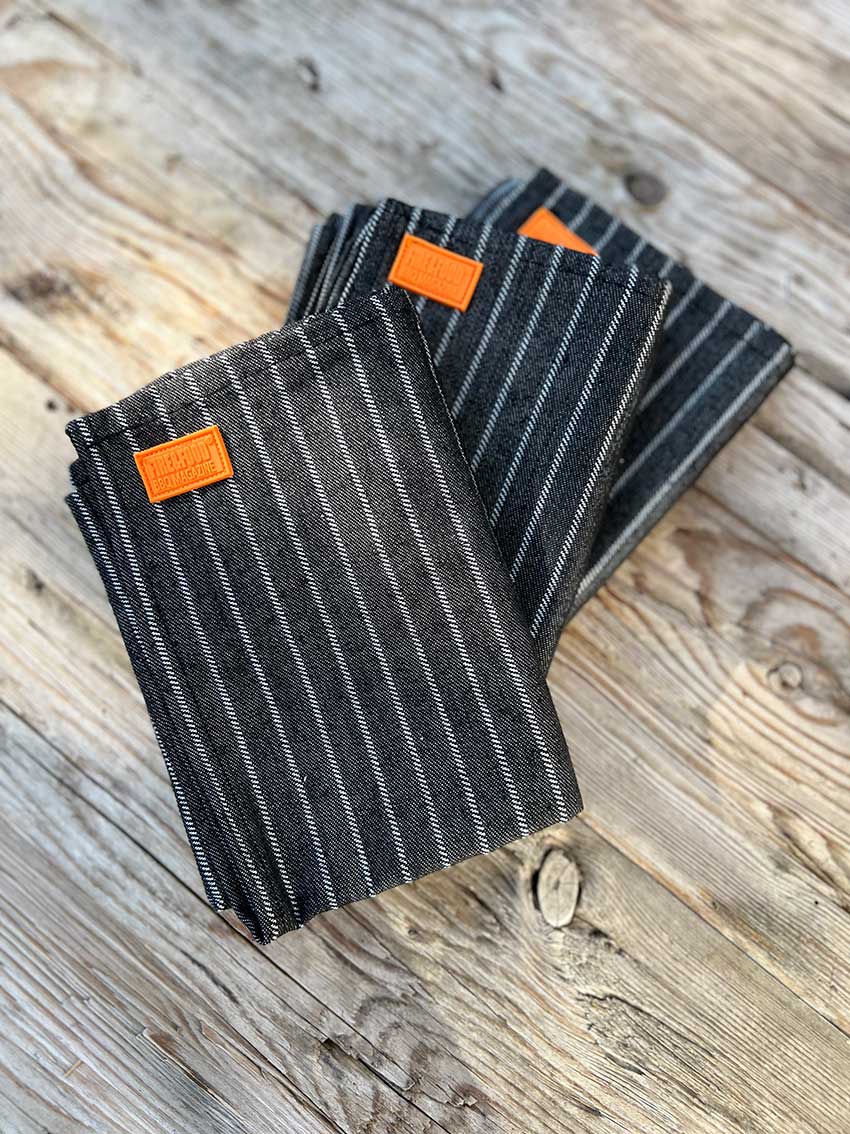 FIRE&FOOD Geschirrtücher 3er-Pack schwarz 50x70 cm