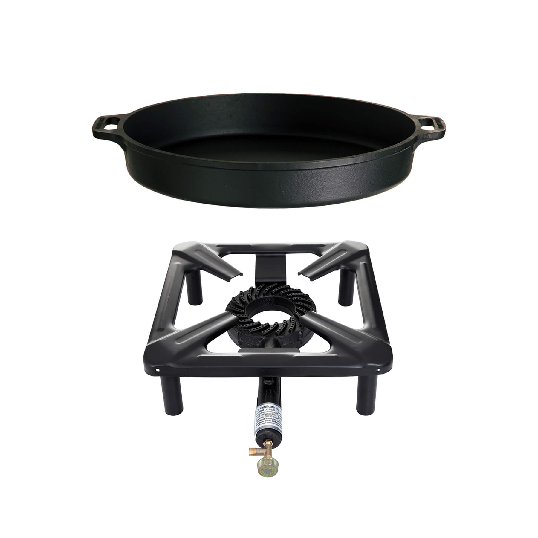 AllGrill Hockerkocher Hockerkocher-Set groß 40 cm Gusseisen