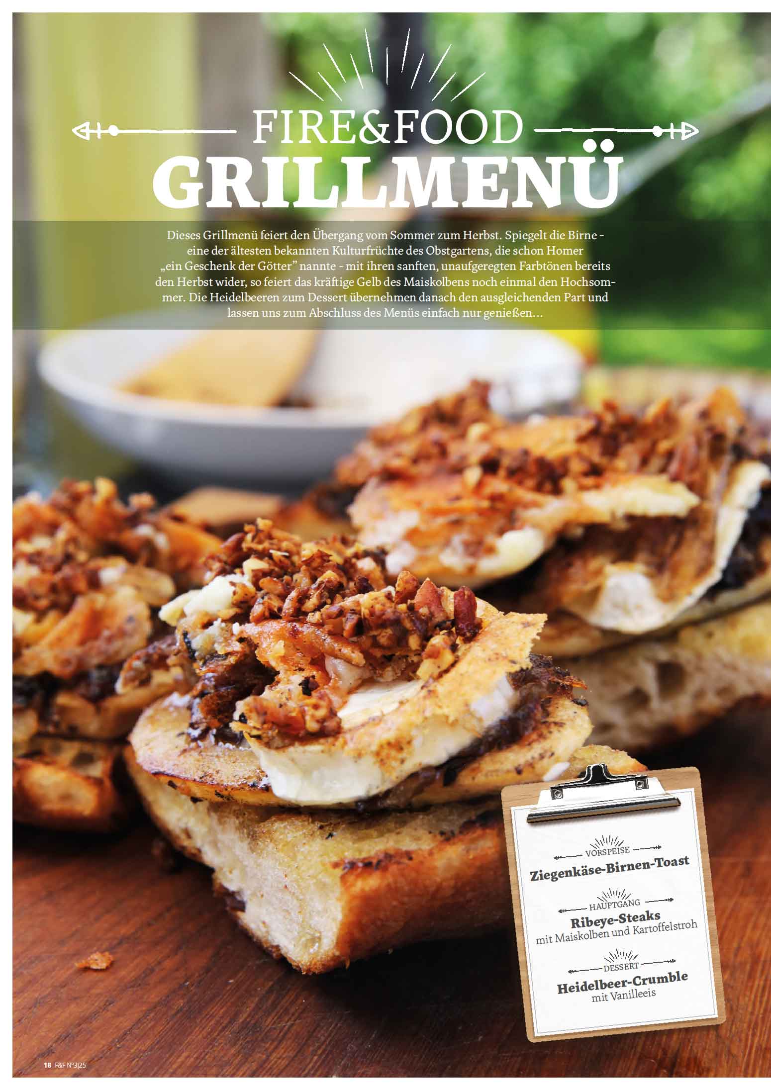 FIRE&FOOD 2025/03 Einzelausgabe Grillmagazin Printausgabe