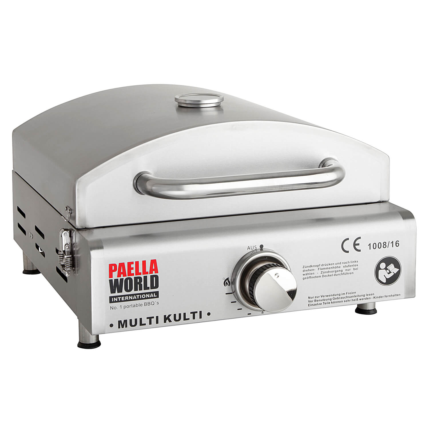 AllGrill MULTI-KULTI Gasgrill Edelstahl mit Zündsicherung Backhaube