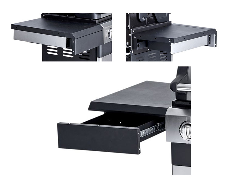 AllGrill Grillzubehör Schublade für 100333 100444 Anbau links