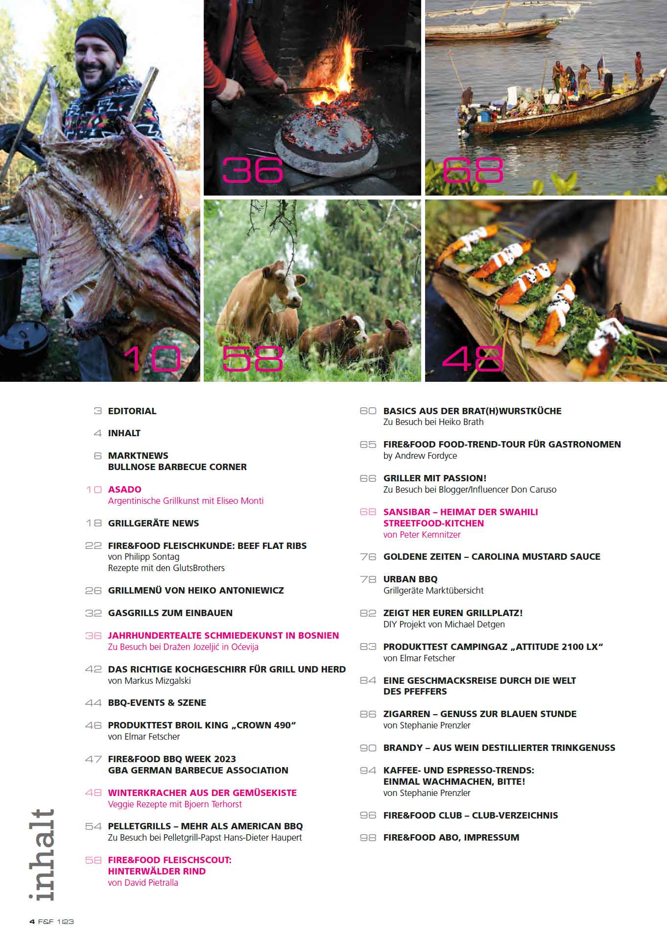 FIRE&FOOD Einzelausgaben 2023/01 Magazin Printausgabe Grillen