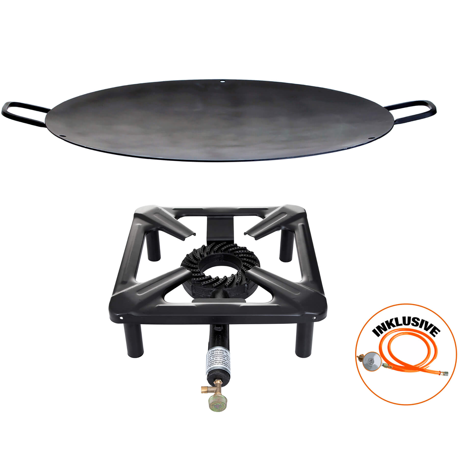 AllGrill HOCKERKOCHER Set klein Hockerkocher mit Wok Ø 50 cm