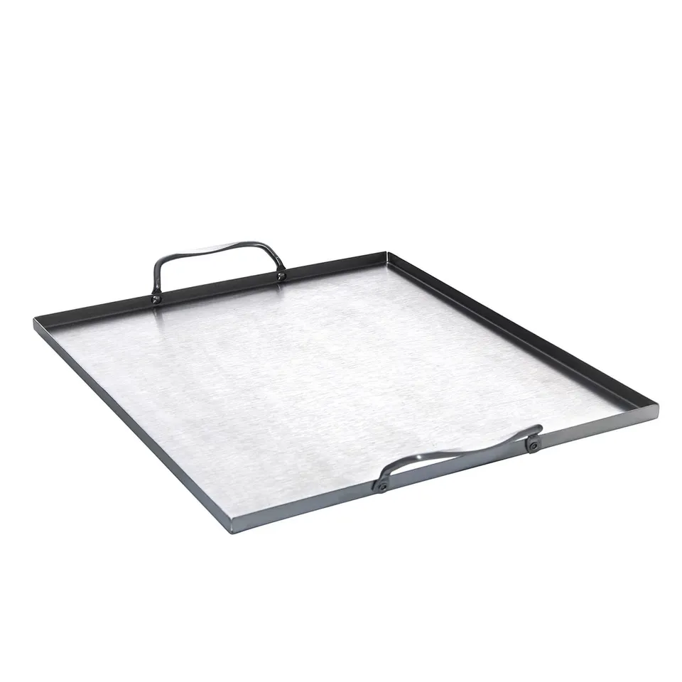 AllGrill Grillzubehör Grillwanne Edelstahl 31x27 cm 2 Griffe