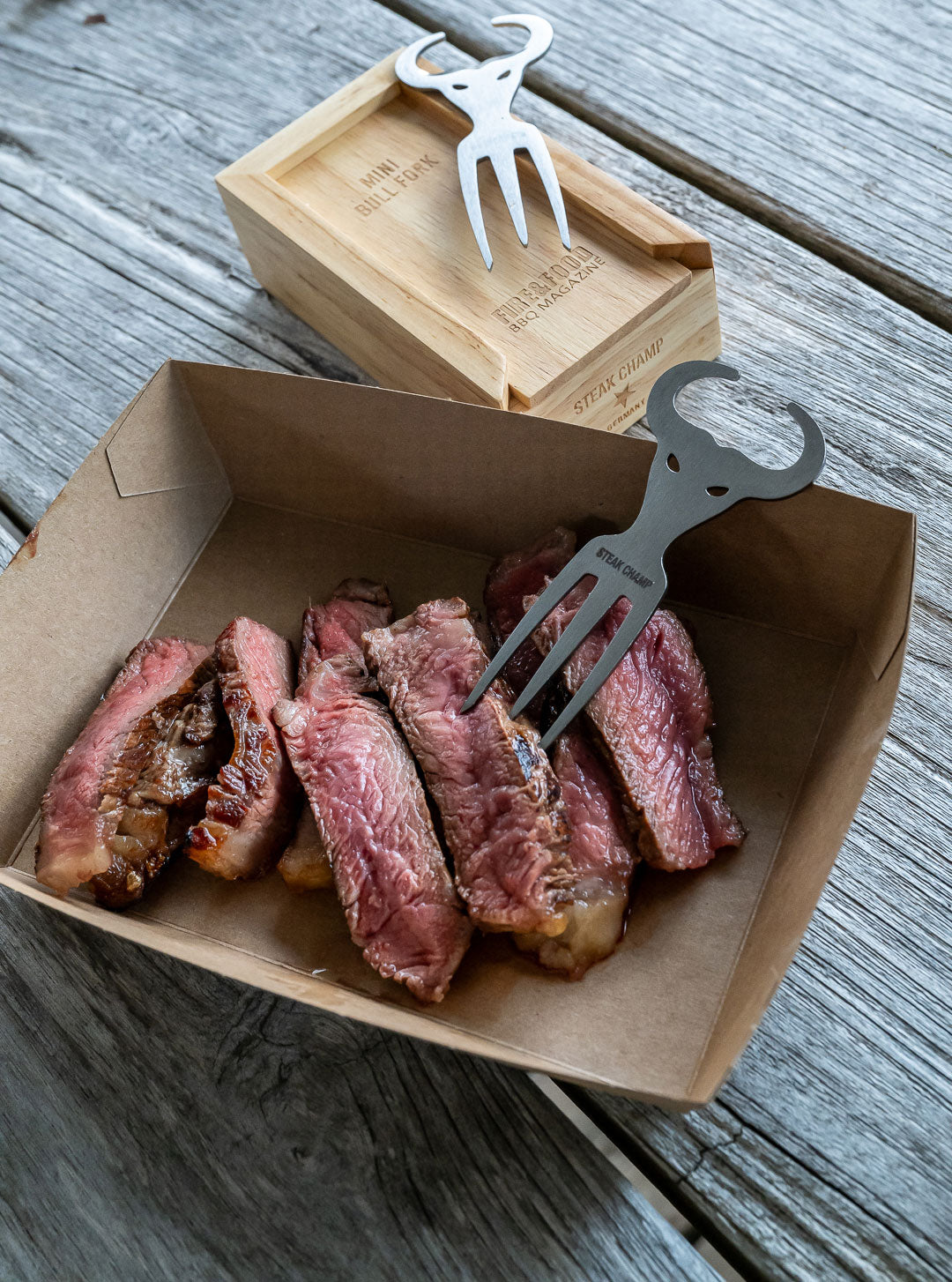 FIRE&FOOD Mini Bull Forks BBQ Snack Gabeln 10er-Set