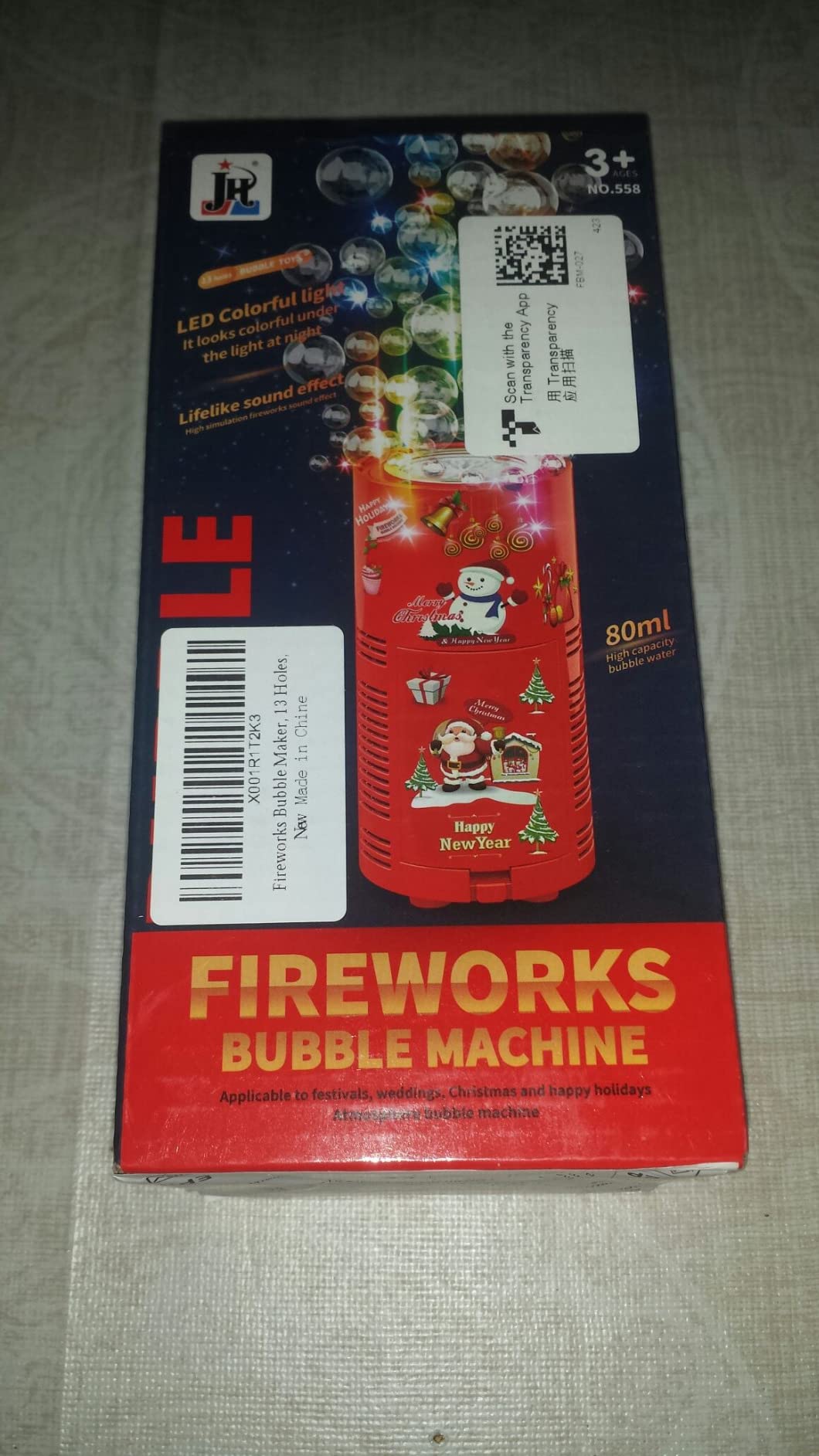 Ivtivfu Fireworks Seifenblasenmaschine 13 Löcher LED