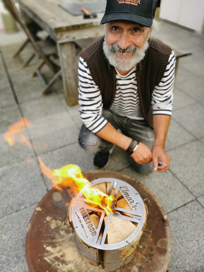 FIRE&FOOD Kohle & Räuchern Schwedenfeuer-Disc Stahlplatte 25 cm