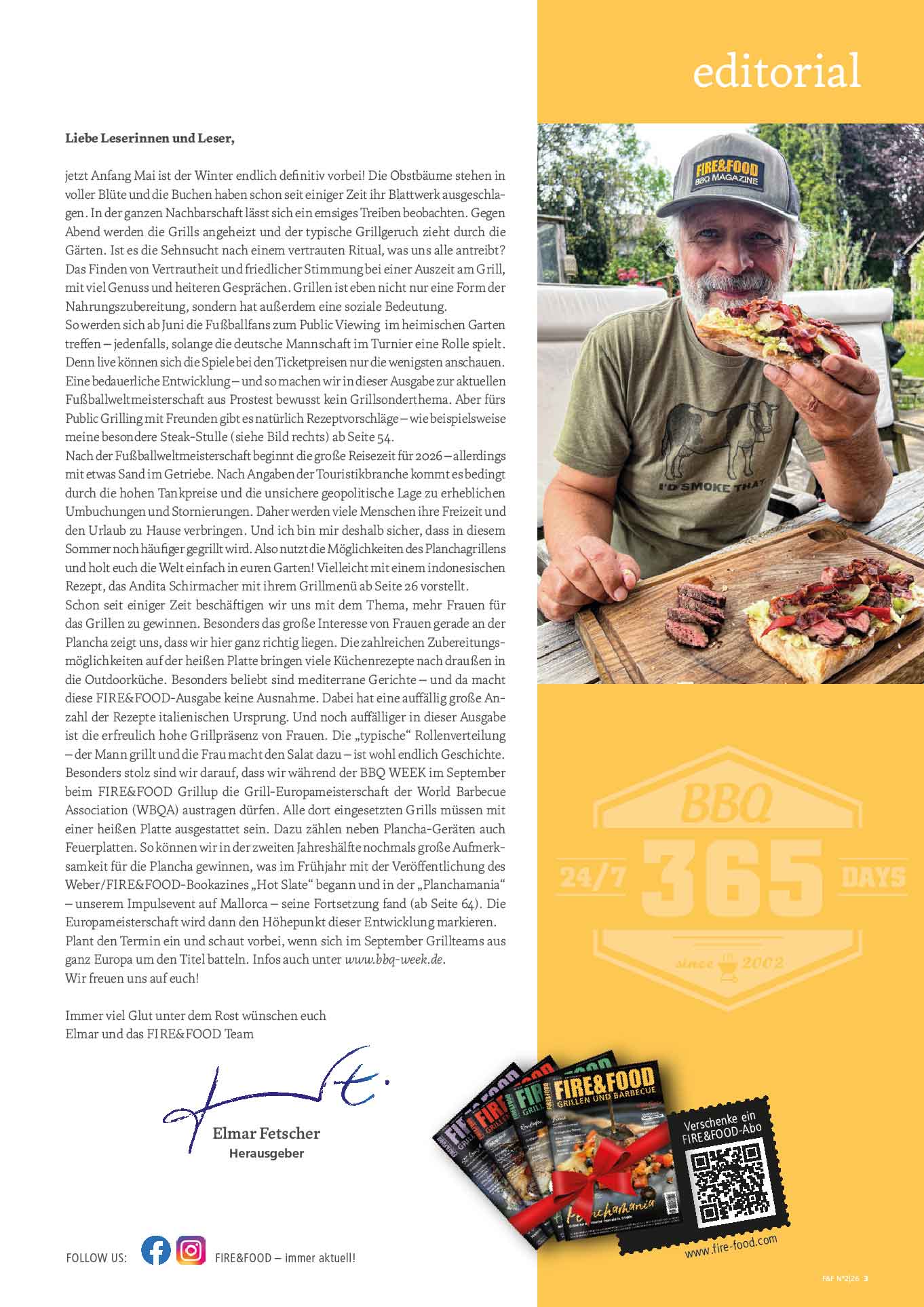 FIRE&FOOD 2026/02 Einzelausgabe Magazin Printausgabe