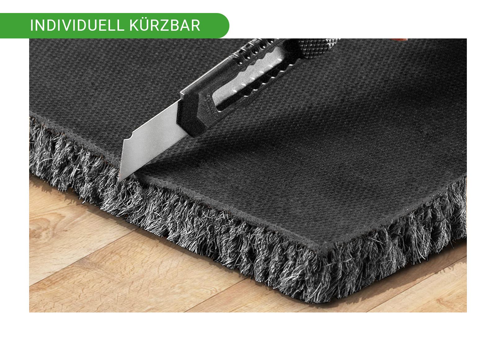 HPFloor Coconut Mats Kokosmatte 100x80 cm Grau Schmutzfangmatte