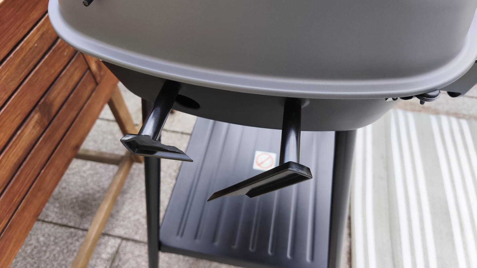Royal Gourmet 2-Brenner Gasgrill Grau 5 kW Balkongrill mit Ablage