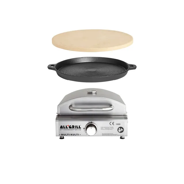 AllGrill Multi-Kulti Set 1 Gasgrill Zündsicherung Edelstahl
