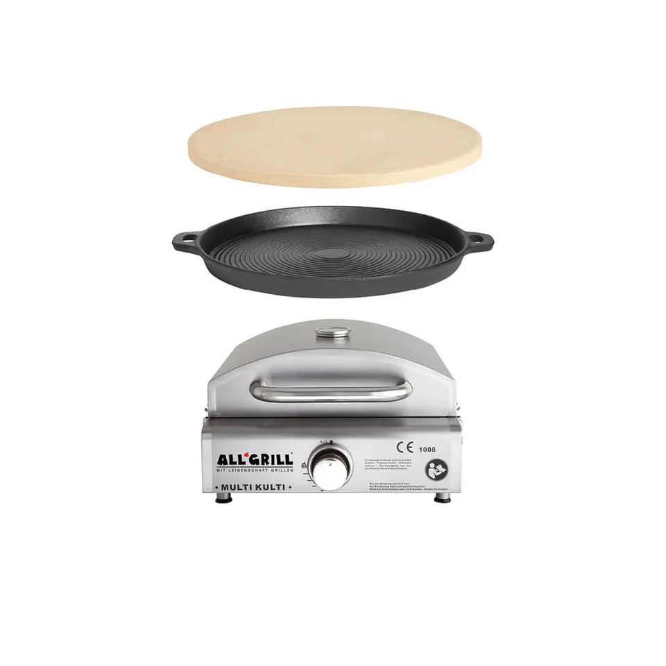 AllGrill Multi-Kulti Set 1 Gasgrill Zündsicherung Edelstahl