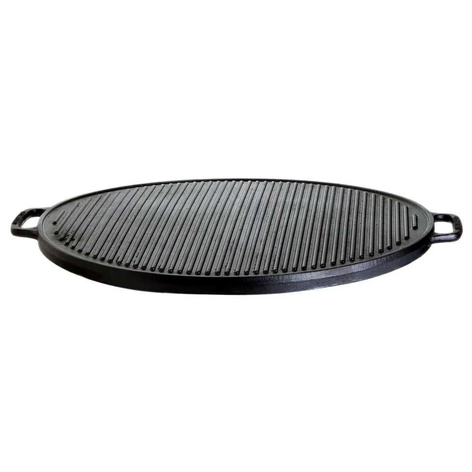 AllGrill Grillzubehör Grillplatte Gusseisen rund 55 cm Plancha