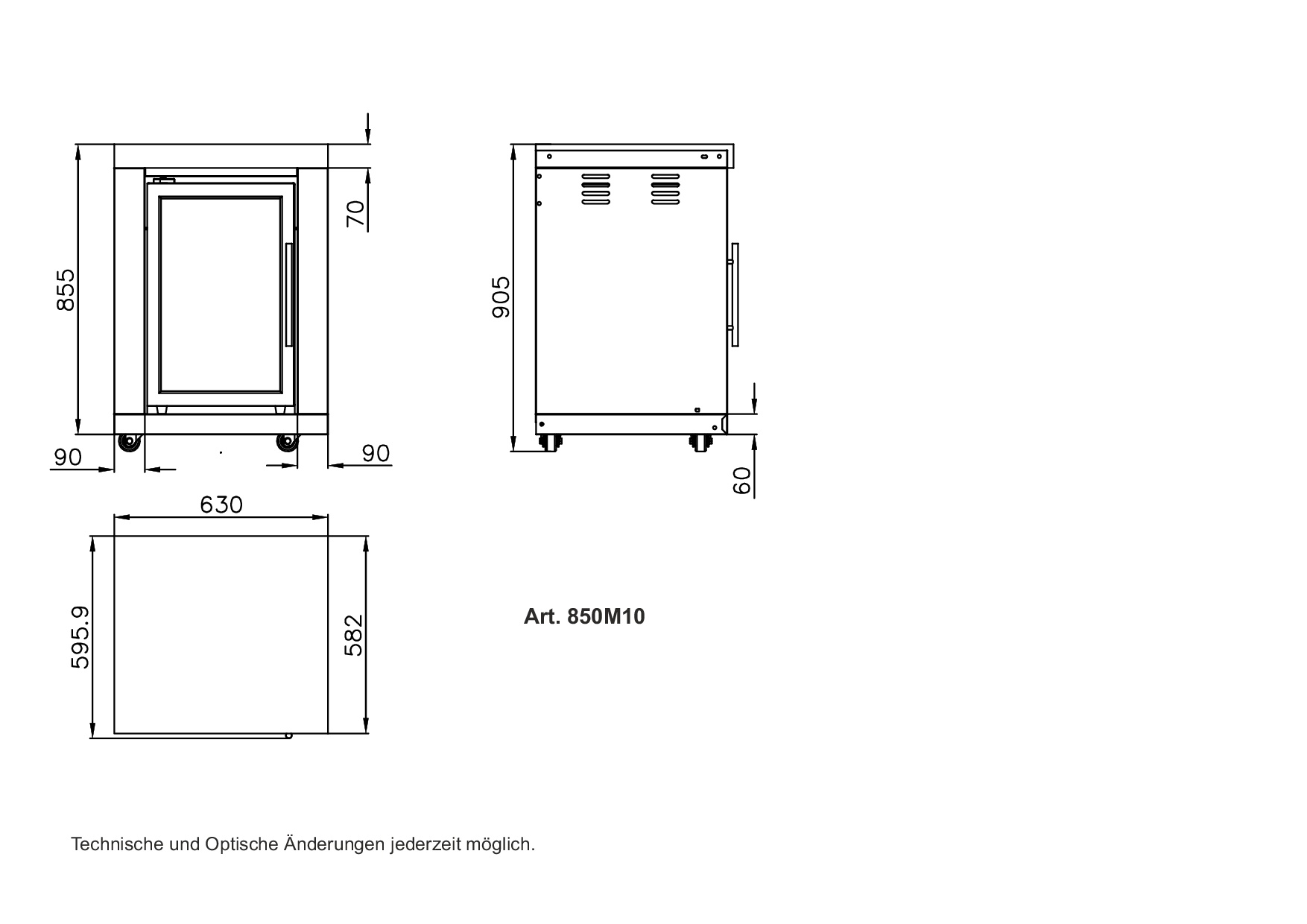 AllGrill Außenküchen Modul 10 Einzelkühlschrank 63 L