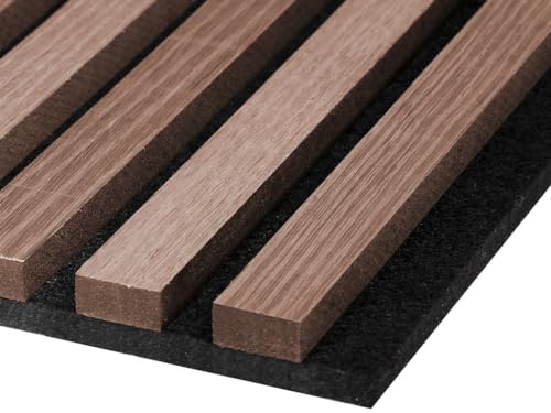 HPFloor ACOUSTIC PANELS Akustikpaneele 240x60 Walnuss Filz schwarz