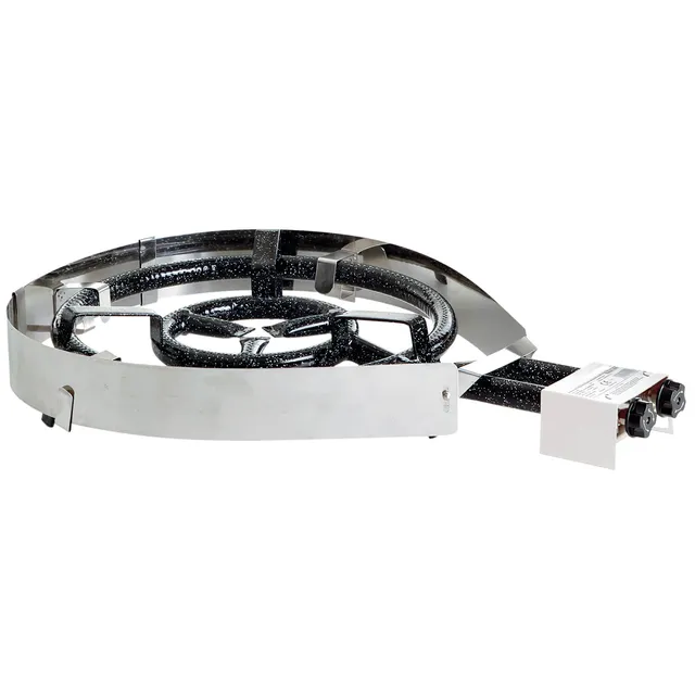 AllGrill Paella World Windschutz Ø 30 cm Federedelstahl Gasbrenner