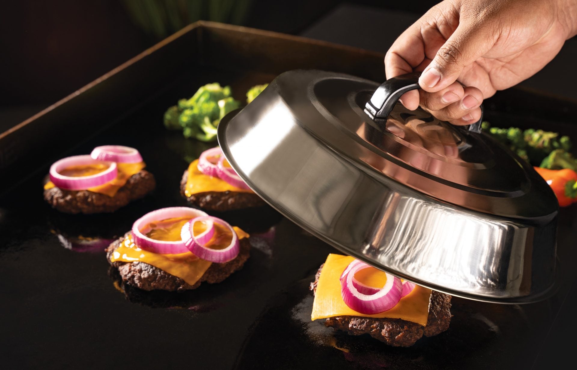 Blackstone Griddle Burger Kit 3-teilig Edelstahl mit Presse