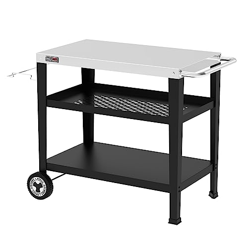 Royal Gourmet Grillzubehör Servierwagen Edelstahl 85x50