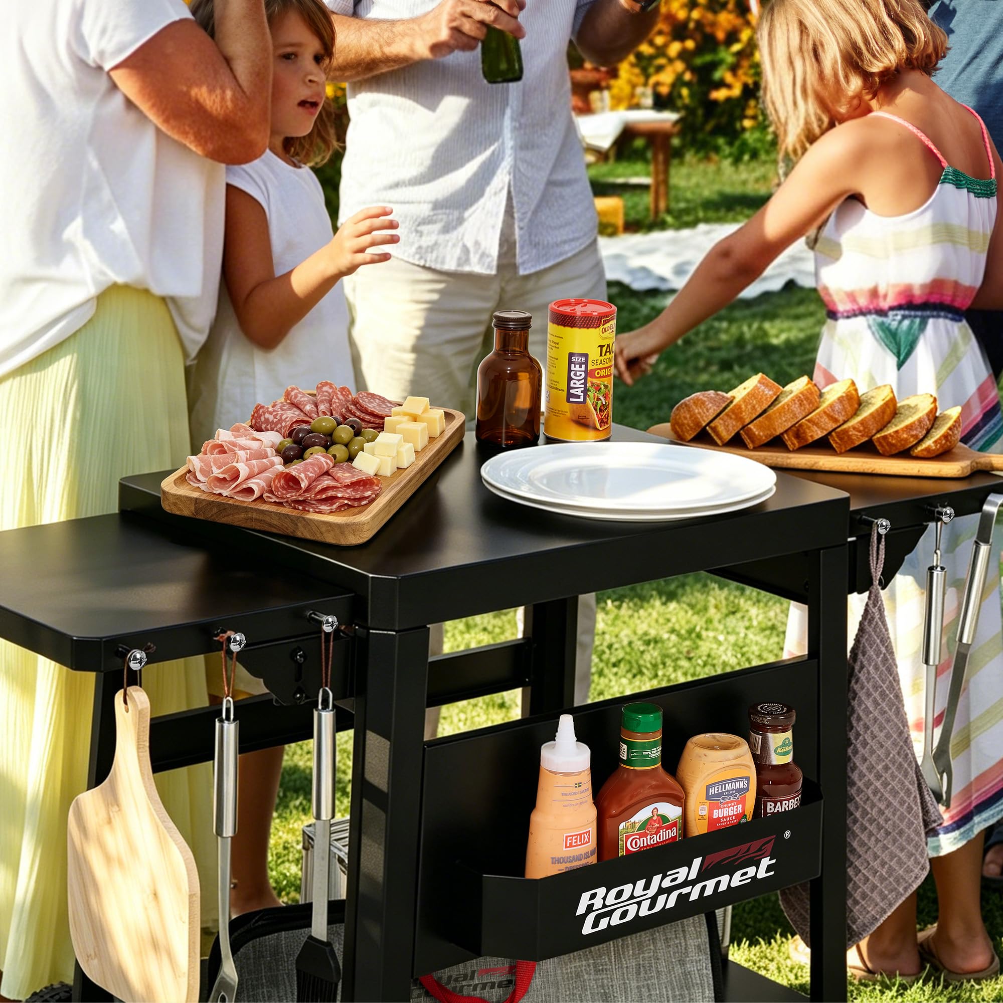 Royal Gourmet Grillzubehör Grilltisch Multi-Grillwagen Outdoor
