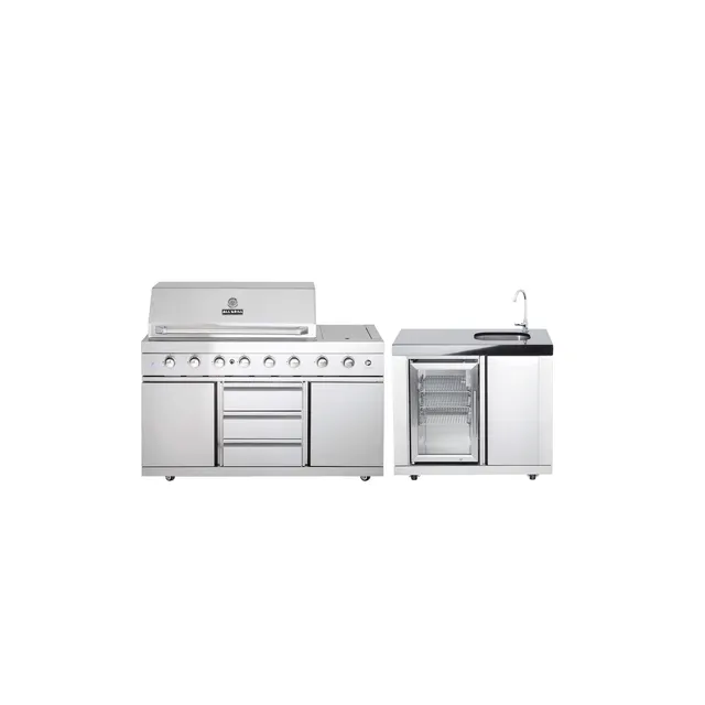 AllGrill Außenküchen Outdoorküche Variante 12 Gasgrill 6-flammig