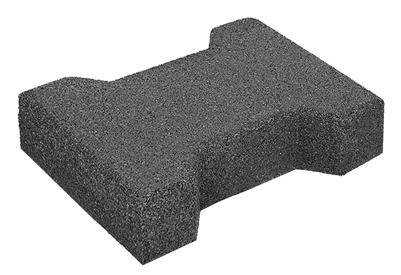 HPFloor Fall Protection Mats Gummiziegel Grau 45 mm