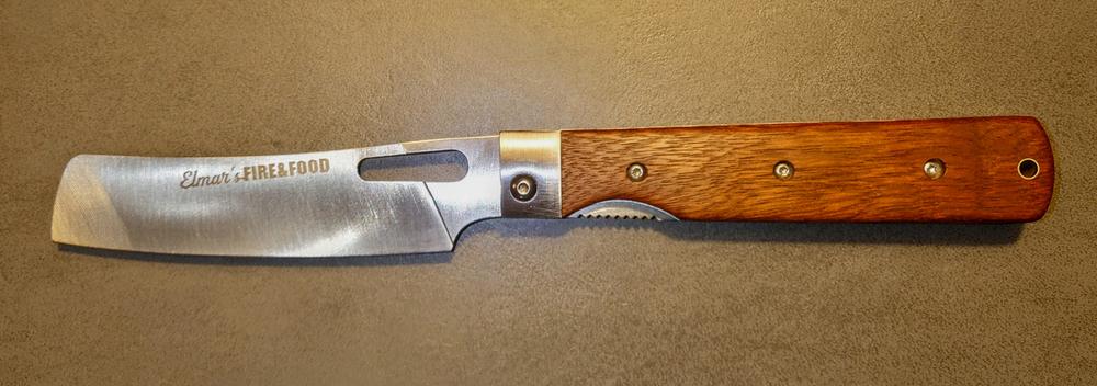 Elmar's Grillmesser BBQ Taschenmesser 12 cm Tagayasan-Holz