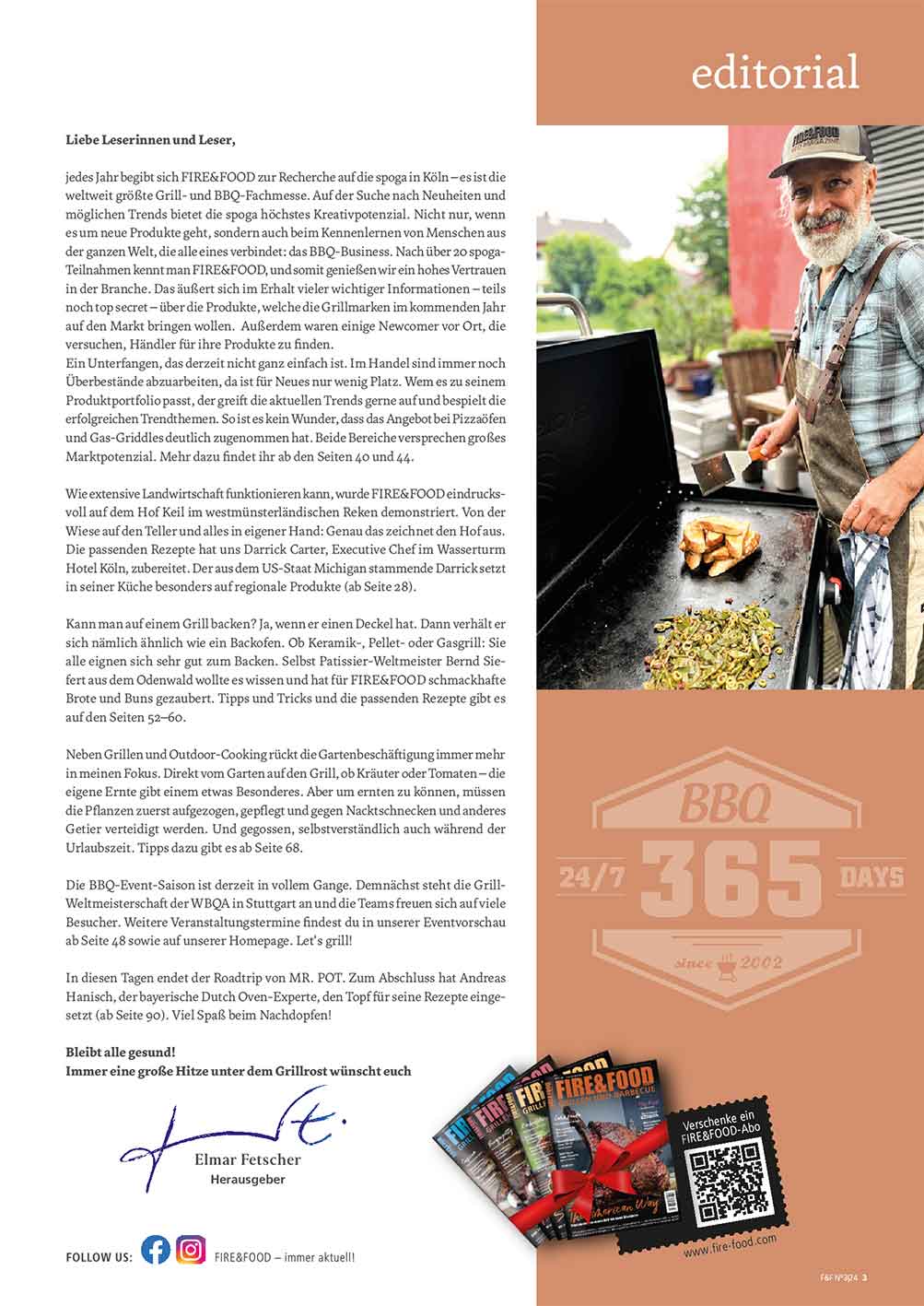 FIRE&FOOD Jahresset 2024 Grillmagazin Print 4 Hefte