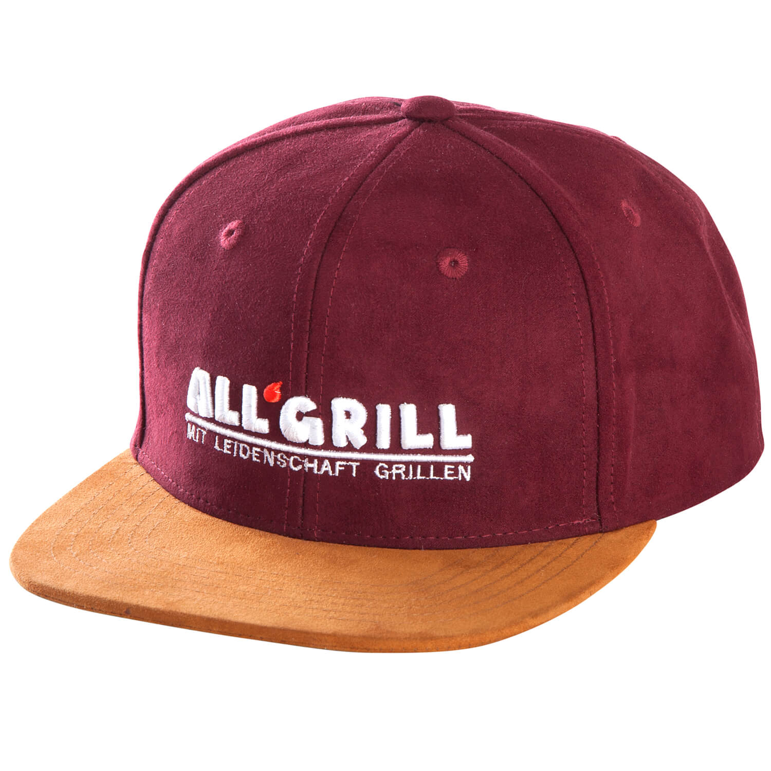 AllGrill Grillzubehör Snapback Kappe weinrot Baumwolle
