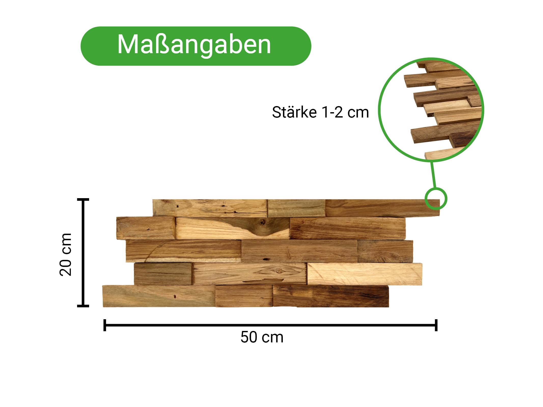 HPFloor Wall Paneling Teak Orchid 50x20 Wandverkleidung 10er