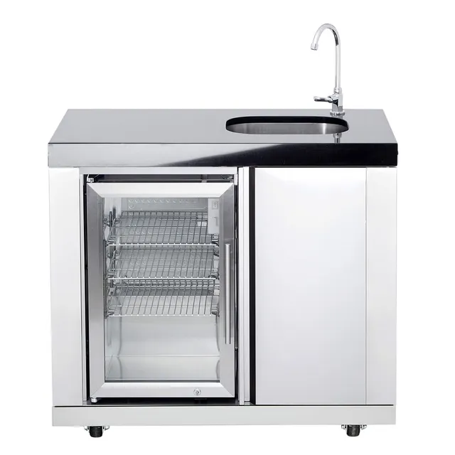 AllGrill Außenküchen Modul 11 Waschbecken Kühlschrank rechts