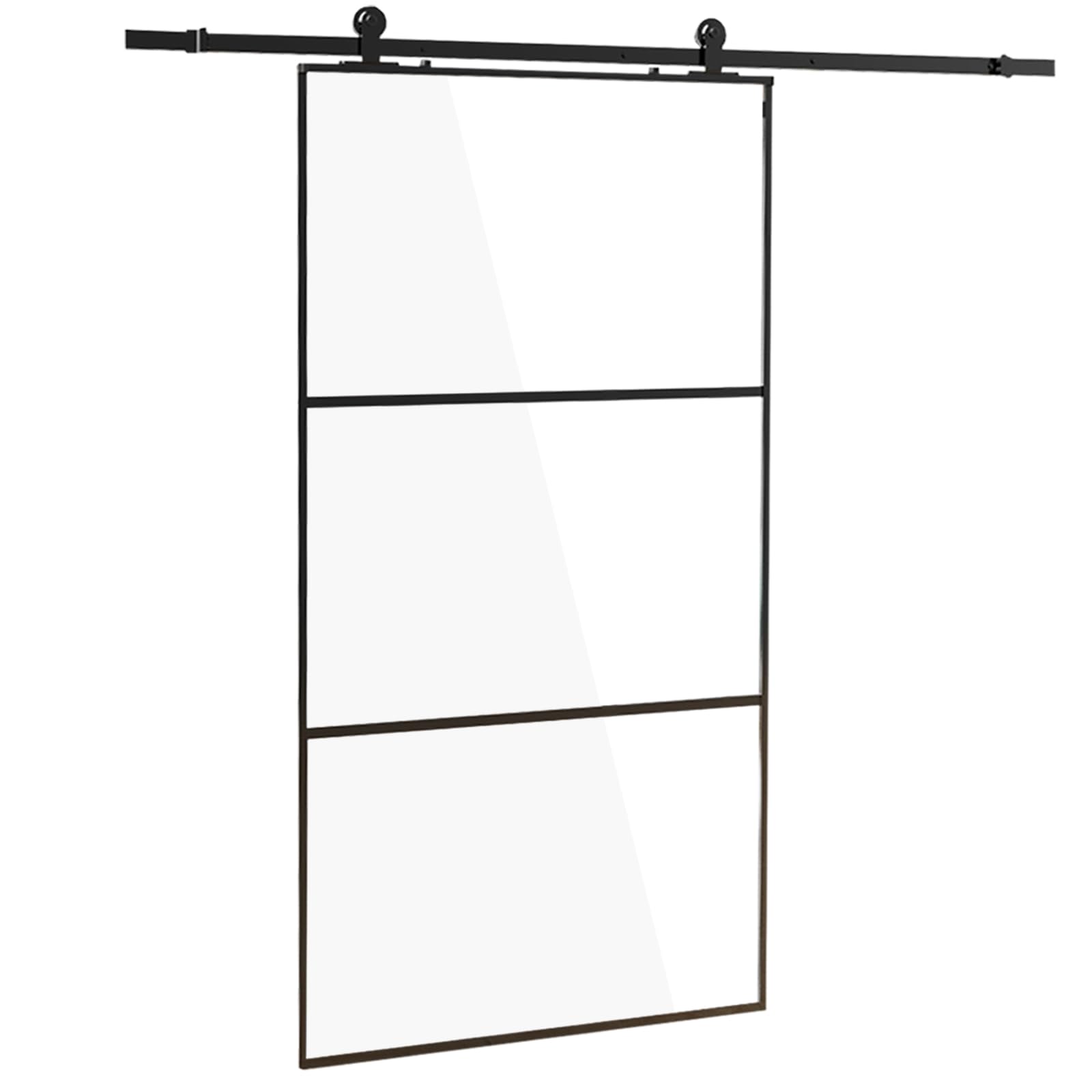 HPFloor Sliding Glass Doors Glas-Schiebetür 76x205 Klarglas