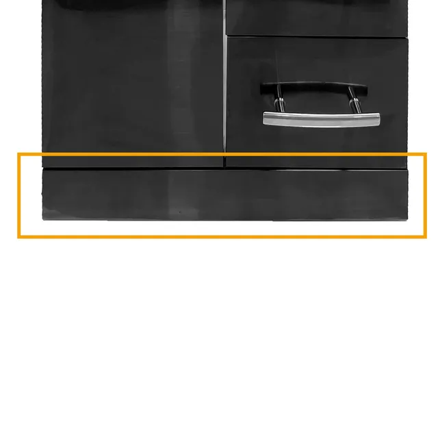 AllGrill Außenküchen Sockelleisten Chef L Black Edelstahl