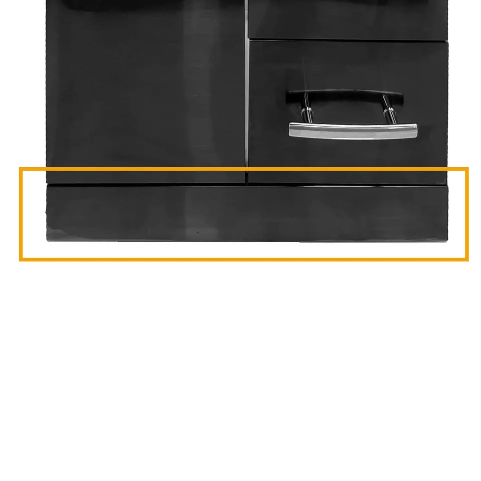 AllGrill Außenküchen Sockelleisten Chef L Black Edelstahl