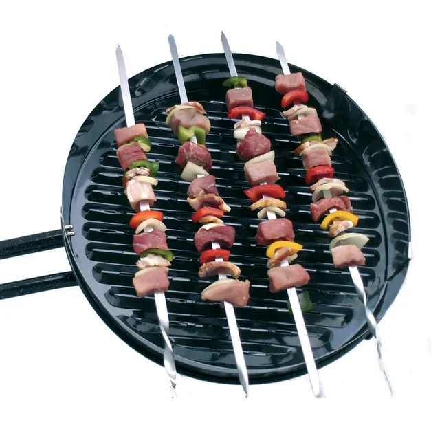 AllGrill Grillzubehör Schaschlikspieße Edelstahl 6-tlg 60 cm