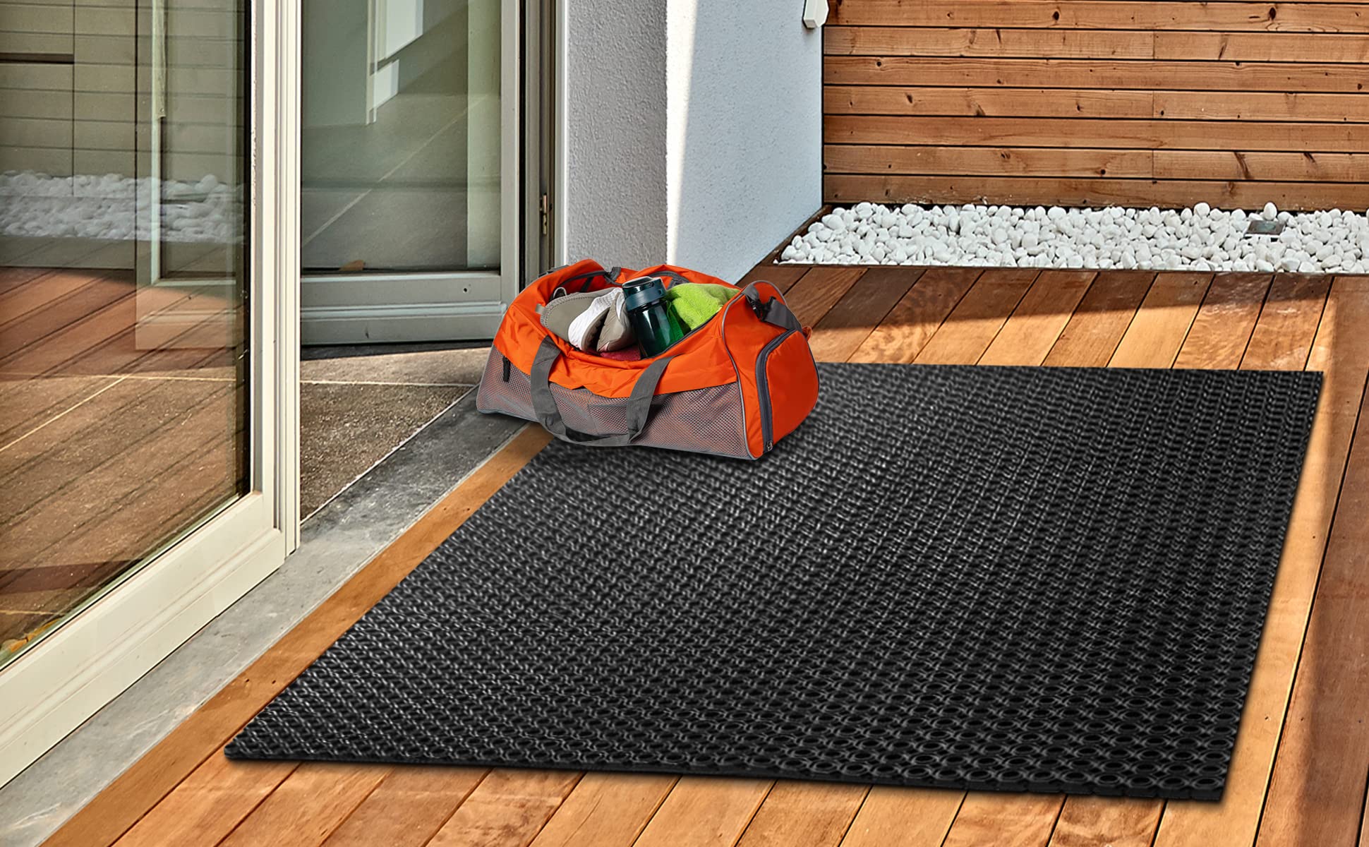 HPFloor Rubber Mats Ringgummimatte 100x150 Wabenmatte Gummi