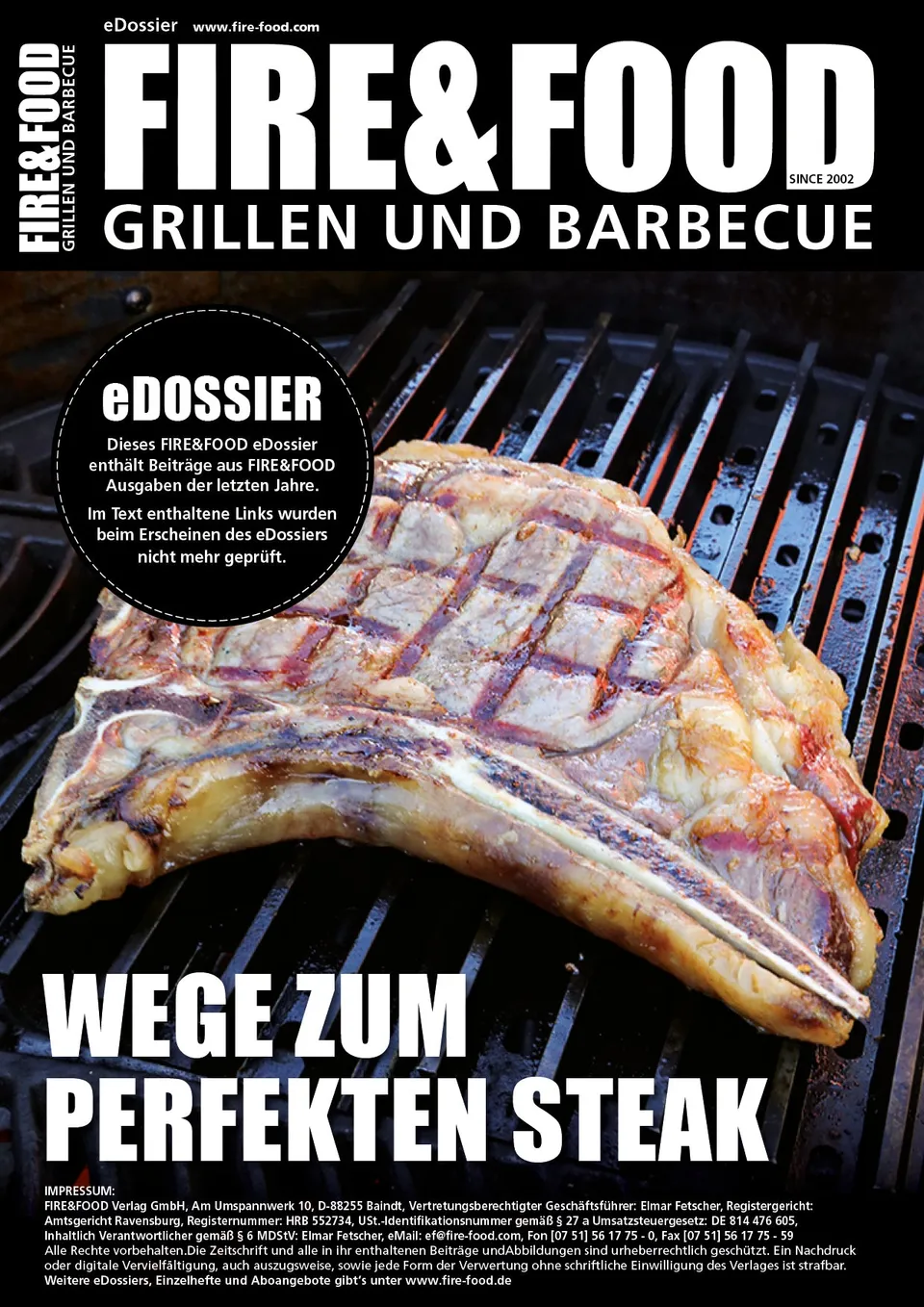 FIRE&FOOD eDossier Wege zum perfekten Steak PDF 17 Seiten