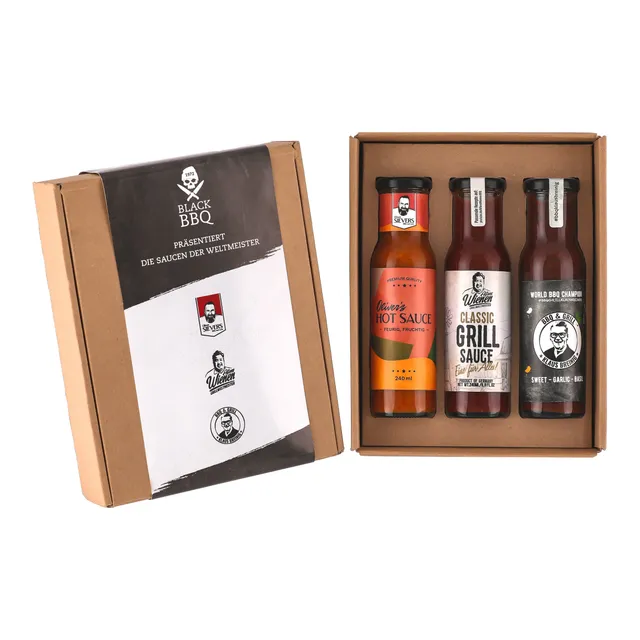 Black BBQ Weltmeister Saucen Set 3x240 ml Hot Classic