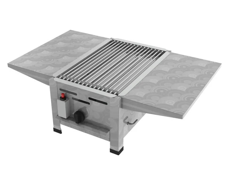 ChattenGlut Gasbräter 1-flammig 3,6 kW Edelstahlstäbe Ablagen