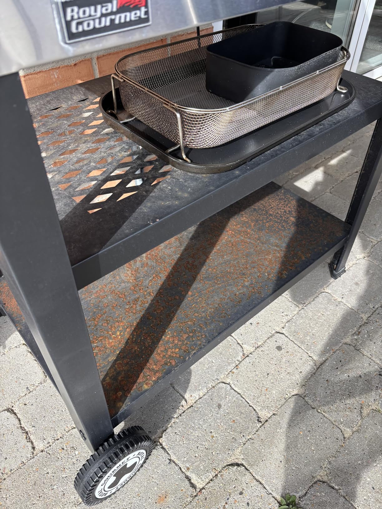 Royal Gourmet Grillzubehör Servierwagen Edelstahl 85x50