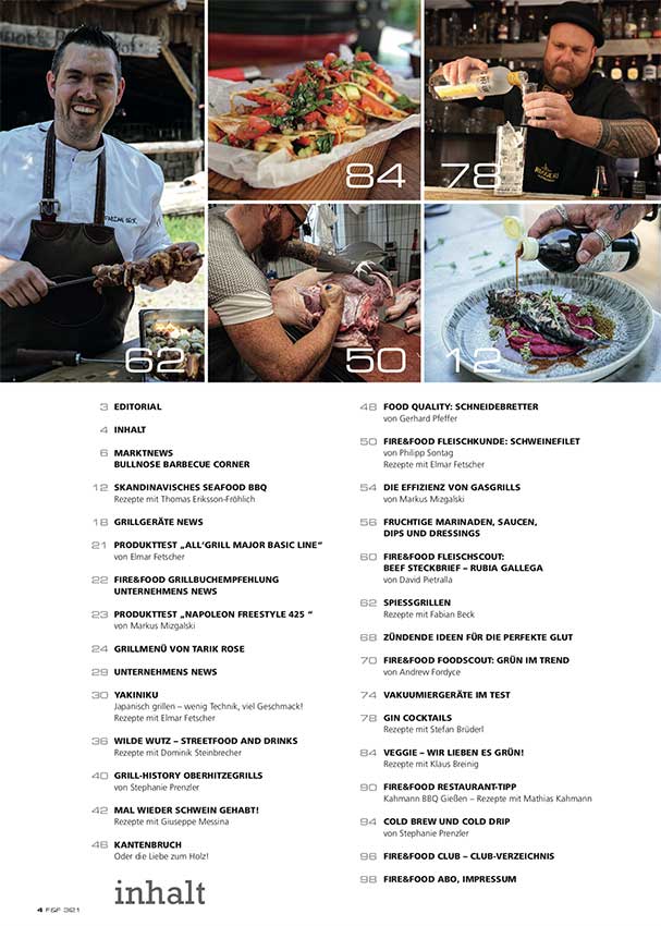 FIRE&FOOD 2021/03 Magazin Printausgabe Grillrezepte