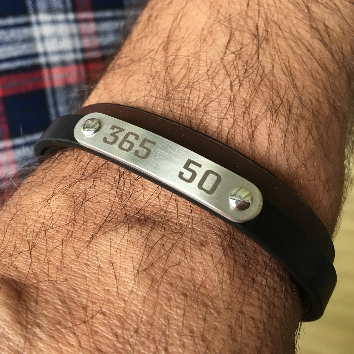 FIRE&FOOD Fanartikel 365 Lederarmband dunkelbraun limitiert