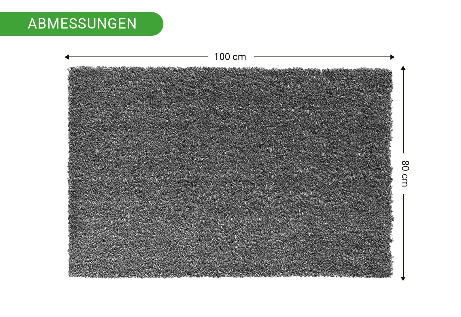 HPFloor Coconut Mats Kokosmatte 100x80 cm Grau Schmutzfangmatte